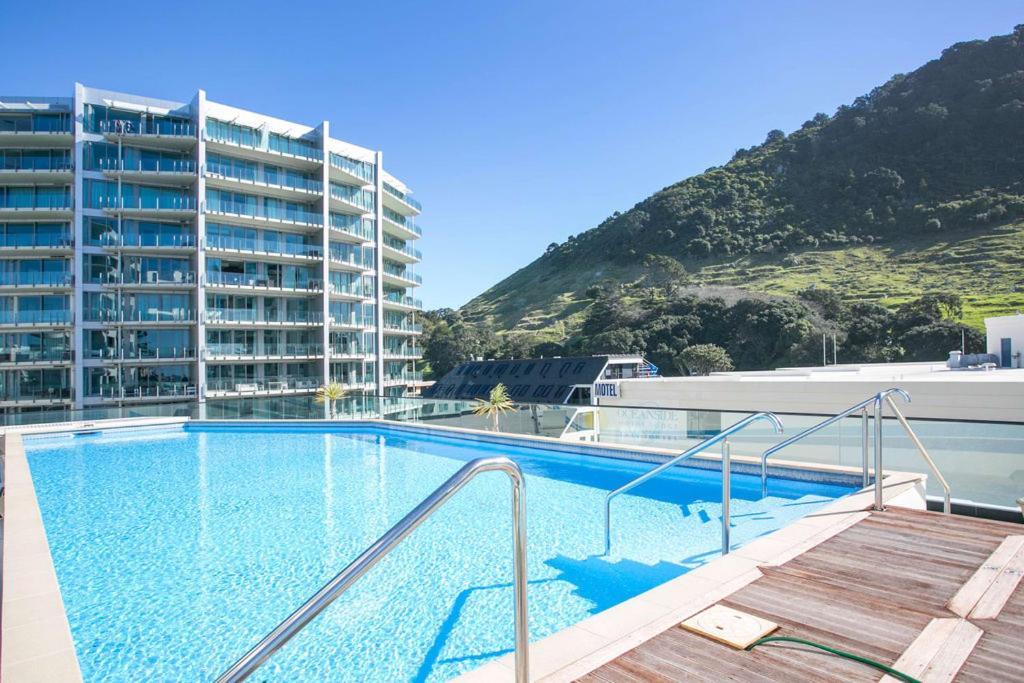 شقة Superb Elevated Views Of Harbour With Heated Pool, Gym & Parking ماوْنت مونغانيو المظهر الخارجي الصورة